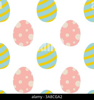 Colorato motivo a base di uovo di Pasqua per festeggiare e decorare le feste Illustrazione Vettoriale