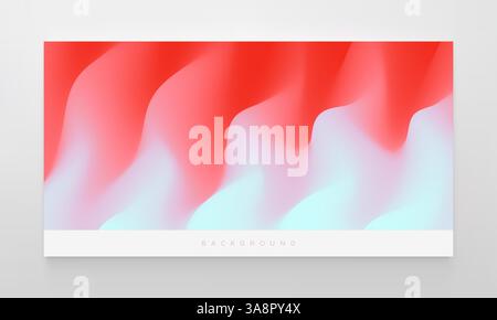 Abstract background ondulata per banner, flyer e poster. Effetto dinamico. Illustrazione Vettoriale. Cover Design modello. Può essere utilizzato per la pubblicità, mercato Illustrazione Vettoriale