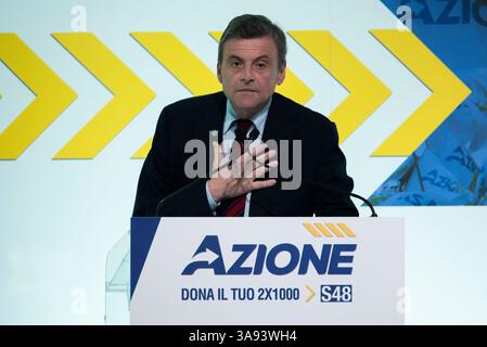 Roma, Italia. 29 marzo 2025. Nella foto Carlo Calenda. SOLO PER USO EDITORIALE! NON PER USO COMMERCIALE! Foto Stock