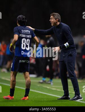 Braga, Guimaraes, Portogallo. 29 marzo 2025. IL VASCO SEABRA allenatore dell'Arouca ha visto reagire durante la partita di Liga Portugal Betclic 2024/25 tra SC Braga e FC Arouca al EstÃ¡dio Municipal de Braga il 29 marzo 2025 a Braga, Portogallo. Punteggio finale SC Braga 2 - 1 FC Arouca (immagine di credito: © Miguel Lemos/ZUMA Press Wire) SOLO PER USO EDITORIALE! Non per USO commerciale! Crediti: ZUMA Press, Inc./Alamy Live News Foto Stock