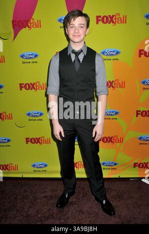 14 settembre 2009 - West Hollywood, CALIFORNIA, Stati Uniti - 14 settembre 2009 - West Hollywood, California - Chris Colfer. FOX Fall 2009 Eco-Casino Party presso la BOA Steakhouse. Credito fotografico: Byron Purvis/AdMedia Foto Stock