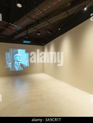 Muzeum Jana Pawła II i Prymasa Wyszynskiego. Museo di Giovanni Paolo II e del Primate Wyszynski all'interno del Tempio della Divina Provvidenza, Varsavia, Polonia. Gomulka. Foto Stock