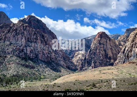 Paesaggio roccioso della Red Rock Canyon National Conservation area, Nevada, Stati Uniti Foto Stock