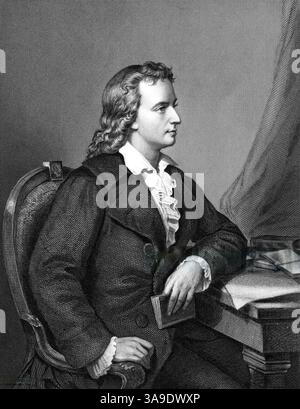 Friedrich Schiller, Johann Christoph Friedrich von Schiller (1759 – 1805) drammaturgo e poeta tedesco Foto Stock