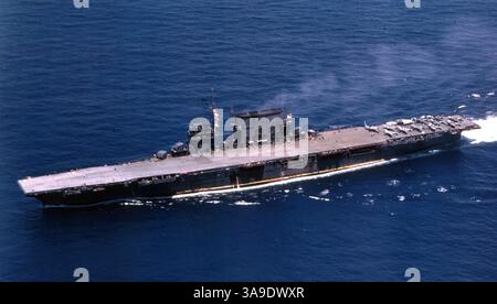 La portaerei USS Saratoga, USS Saratoga (CV-3), costruita per la United States Navy durante gli anni '1920 Foto Stock