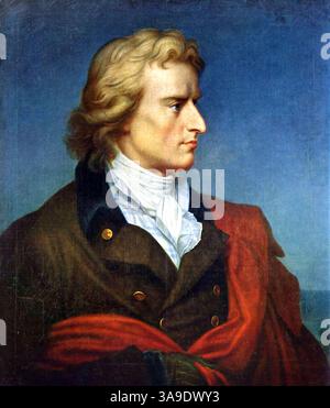 Friedrich Schiller, Johann Christoph Friedrich von Schiller (1759 – 1805) drammaturgo e poeta tedesco. Ritratto di Friedrich Schiller, 1808, dipinto di Gerhard von Kügelgen Foto Stock