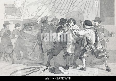 La morte di Tromp, Maarten Harpertszoon Tromp (1598 - 1653) ufficiale e successivamente ammiraglio della marina olandese. Foto Stock