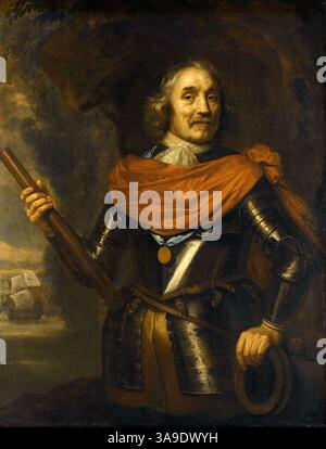 Maarten Harpertszoon Tromp o Maarten van Tromp (1598 – 1653) generale dell'esercito e ammiraglio della marina olandese durante gran parte della guerra degli ottant'anni e durante la prima guerra anglo-olandese. Maarten van Tromp di Jan Lievens, Foto Stock