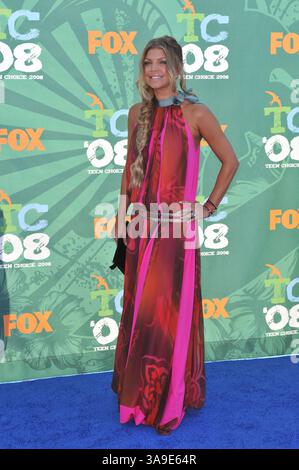 3 agosto 2008 - Universal City, Burbank, Stati Uniti - 3 agosto 2008 - Universal City, California - Fergie. 2008 Teen Choice Awards presso il Gibson Amphitheatre. Credito fotografico: Jaguar/AdMedia (immagine di credito: © Jaguar/AdMedia tramite cavo ZUMA) Foto Stock