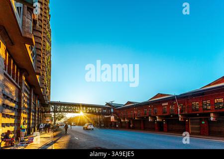 Eastgate Market Bridge, Harare Zimbabwe Foto Stock