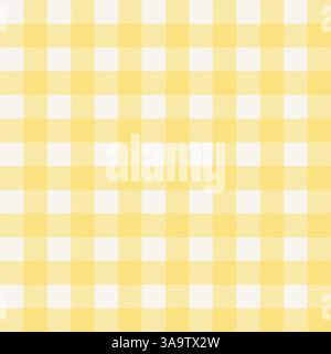 Vettore di ripetizione senza cuciture giallo Gingham Illustrazione Vettoriale