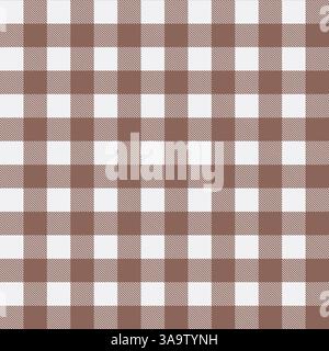 Vettore di motivo senza cuciture Brown Gingham Illustrazione Vettoriale