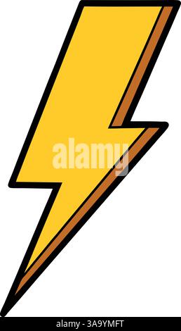Illustrazione vettoriale del fulmine giallo. Illustrazione Vettoriale