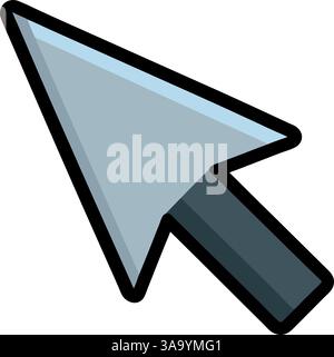 Illustrazione vettoriale della freccia del cursore del mouse del computer. Illustrazione Vettoriale