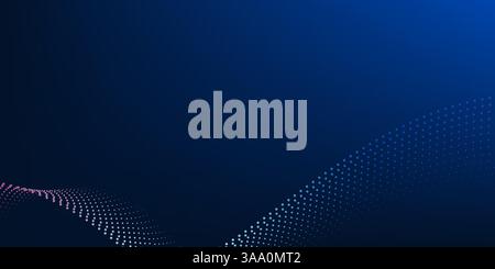 Background, dati e curve della tecnologia astratta disposti in fila, che mostrano l'uso della tecnologia per archiviare, elaborare e analizzare in modo efficiente, aiutando Illustrazione Vettoriale