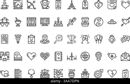 Raccolta di icone vettoriali di alta qualità con traccia modificabile. Ideale per progetti professionali e creativi Illustrazione Vettoriale