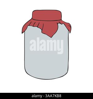 Contenitore colorato per schizzo disegnato a mano vettoriale Illustrazione Vettoriale