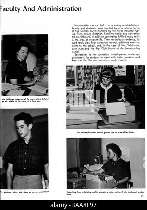 Il Robbinsdale High School Yearbook 1964 riflette le attività accademiche, atletiche e sociali di studenti e docenti durante l'anno scolastico 1963-1964, mostrando vari eventi scolastici e tradizioni. Foto Stock