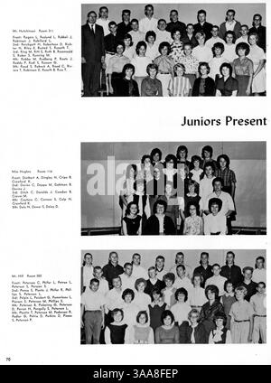 Il Robbinsdale High School Yearbook 1964, "The Robin", presenta profili degli studenti, elenchi di docenti, eventi sportivi, attività di club e altri eventi scolastici dell'anno scolastico 1963-1964. Foto Stock
