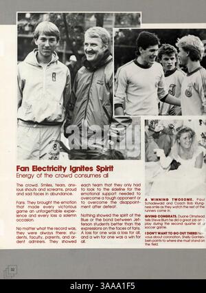 Questo annuario della Jefferson High School registra gli studenti, gli insegnanti, i club, l'atletica leggera e i principali eventi dell'anno scolastico 1986-1987. Foto Stock