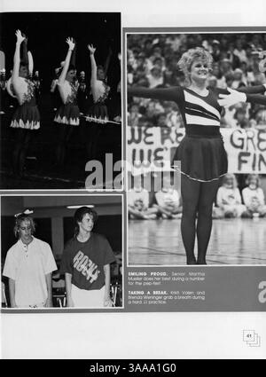 L'annuario del 1987 della Jefferson High School racconta gli studenti, gli insegnanti, l'atletica, i club e gli eventi durante l'anno scolastico 1986-1987. Foto Stock