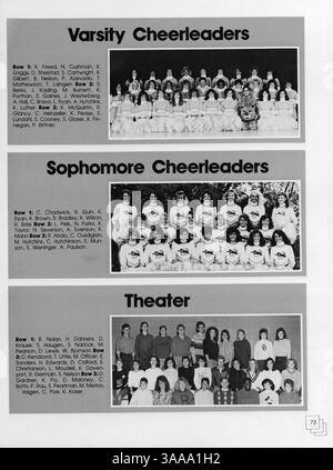 Questo annuario del 1987 della Jefferson High School mostra gli studenti, gli educatori, gli extracurriculari e i momenti significativi dell'anno accademico 1986-1987. Foto Stock