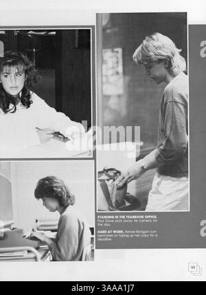 Questo annuario del 1987 della Jefferson High School documenta studenti, insegnanti, club extracurriculari, atletica leggera ed eventi dell'anno accademico 1986-1987. Foto Stock