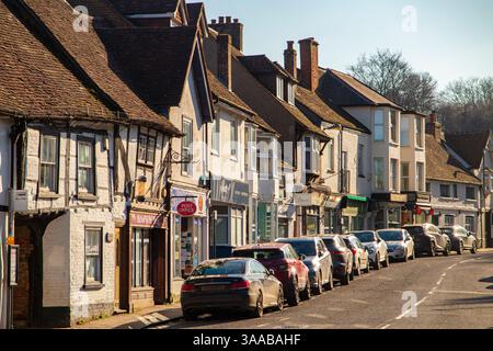 La strada principale del villaggio di Chalfont St Giles Foto Stock