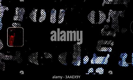 Immagini di testo astratto con elementi tipografici originali e creativi Foto Stock