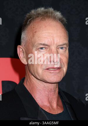 New York, Stati Uniti. 31 marzo 2025. Sting ha partecipato alla prima "MobLand" di New York tenutasi al SVA Theatre il 31 marzo 2025 a New York, New York © Steven Bergman/AFF-USA. Credito COM: AFF/Alamy Live News Foto Stock
