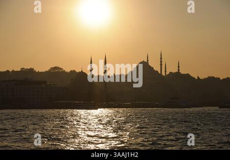 Giro turistico con crociera sul Bosforo, Istanbul, Turchia, Asia Foto Stock