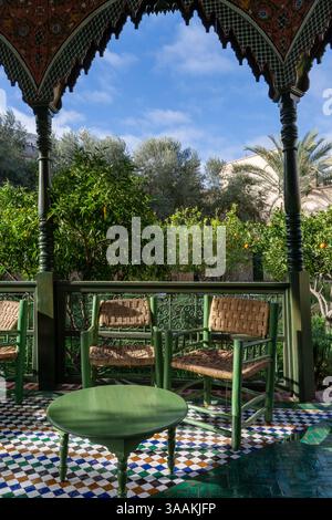 Marrakech, Marocco - 16 febbraio 2025: Dentro le Jardin Secret Foto Stock