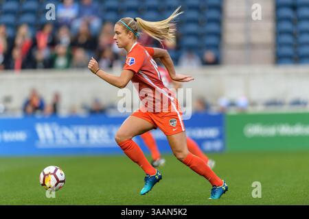 12 maggio 2018 - Bridgeview, Illinois, Stati Uniti - Bridgeview, Illinois - sabato 12 maggio 2018: Chicago Red Stars vs Houston Dash al Toyota Park. (Immagine di credito: © Daniel Bartel/ISIPhotos tramite filo ZUMA) Foto Stock