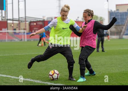 12 maggio 2018 - Bridgeview, Illinois, Stati Uniti - Bridgeview, Illinois - sabato 12 maggio 2018: Chicago Red Stars vs Houston Dash al Toyota Park. (Immagine di credito: © Daniel Bartel/ISIPhotos tramite filo ZUMA) Foto Stock