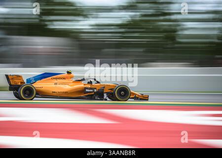 13 maggio 2018 - Barcellona, Catalogna, Spagna - STOFFEL VANDOORNE (BEL) guida durante il GP di Spagna sul circuito di Barcellona - Catalunya nella sua McLaren MCL33 (immagine di credito: © Matthias Oesterle via ZUMA Wire) Foto Stock