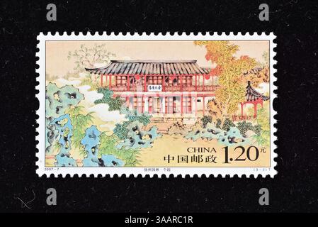 CINA - CIRCA 2007: Un francobollo stampato in Cina mostra Yangzhou Garden, circa 2007. Foto Stock