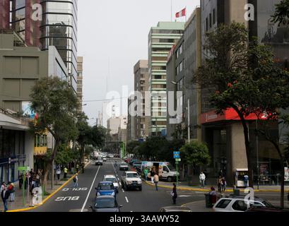 José Larco Avenue, Miraflores, Lima, Perù. Foto Stock