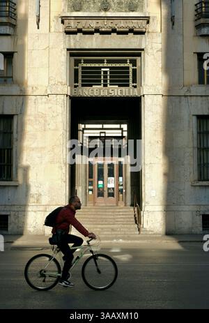 Italia, Sicilia, Palermo, centro storico, Banco di Sicilia Foto Stock