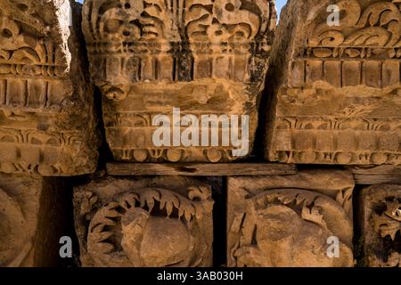 JERASH, GIORDANIA - 10 SETTEMBRE 2021: Dettagli del sito archeologico di Jerash. CREDITO: Daniel Rodrigues Foto Stock