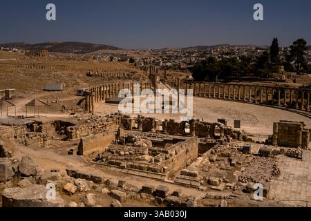 JERASH, GIORDANIA - 10 SETTEMBRE 2021: Il sito archeologico di Jerash. CREDITO: Daniel Rodrigues Foto Stock