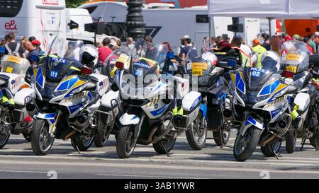 Motori della polizia Foto Stock