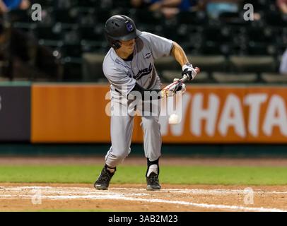 23 maggio 2018: T.J. Black (1) interno dell'Arkansas centrale durante i Southland Conference Championships 2018. Partita 4: Houston Baptist University vs Central Arkansas al Constellation Field Sugar Land, Texas. Houston Baptist ha vinto in sette inning 14 - 4 (Credit Image: &Copy; Maria Lysaker/CSM via ZUMA Wire) Foto Stock