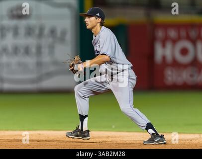 23 maggio 2018: T.J. Black (1) interno dell'Arkansas centrale durante i Southland Conference Championships 2018. Partita 4: Houston Baptist University vs Central Arkansas al Constellation Field Sugar Land, Texas. Houston Baptist ha vinto in sette inning 14 - 4 (Credit Image: &Copy; Maria Lysaker/CSM via ZUMA Wire) Foto Stock