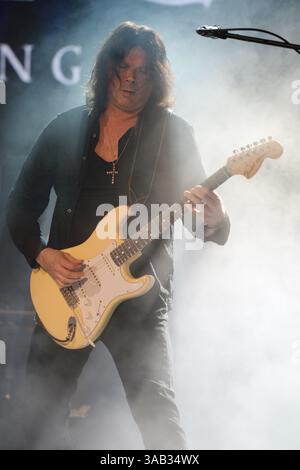 2 febbraio 2016 - Fort Lauderdale, Florida, Stati Uniti d'America - FORT LAUDERDALE, FL - 2 FEBBRAIO: John Norum of Europe si esibisce al Revolution il 2 febbraio 2016 a Fort Lauderdale, Florida... persone: John Norum. (Immagine di credito: © Storms Media Group/SMG tramite filo ZUMA) Foto Stock