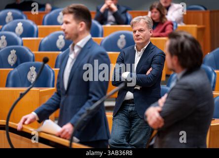 DEN HAAG, PAESI BASSI - 1° APRILE: Pieter Omtzigt (NSC) durante il dibattito Plenario al Tweede Kamer il 1° aprile 2025 a Den Haag, Paesi Bassi (foto di John Beckmann/Orange Pictures) Foto Stock