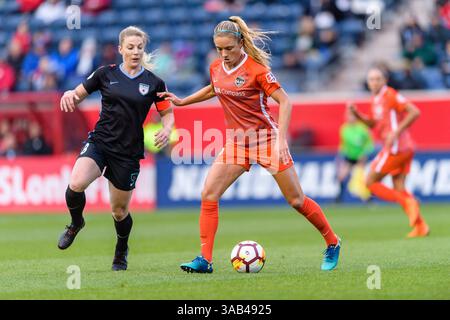 12 maggio 2018 - Bridgeview, Illinois, Stati Uniti - Bridgeview, Illinois - sabato 12 maggio 2018: Chicago Red Stars vs Houston Dash al Toyota Park. (Immagine di credito: © Daniel Bartel/ISIPhotos tramite filo ZUMA) Foto Stock