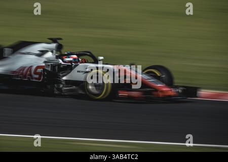 9 marzo 2018 - Barcellona, Catalogna, Spagna - ROMAIN GROSJEAN (fra) guida nella sua Haas VF-18 durante il settimo giorno di test di Formula 1 sul circuito di Catalogna (immagine di credito: © Matthias Oesterle via cavo ZUMA) Foto Stock