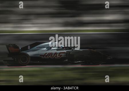 9 marzo 2018 - Barcellona, Catalogna, Spagna - ROMAIN GROSJEAN (fra) guida nella sua Haas VF-18 durante il settimo giorno di test di Formula 1 sul circuito di Catalogna (immagine di credito: © Matthias Oesterle via cavo ZUMA) Foto Stock
