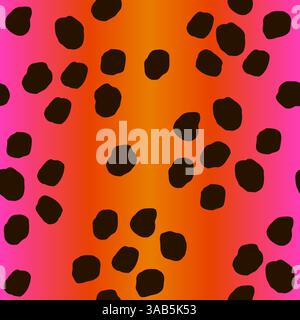 Stampa animalistica psichedelica senza cuciture. Illustrazione vettoriale. Illustrazione Vettoriale