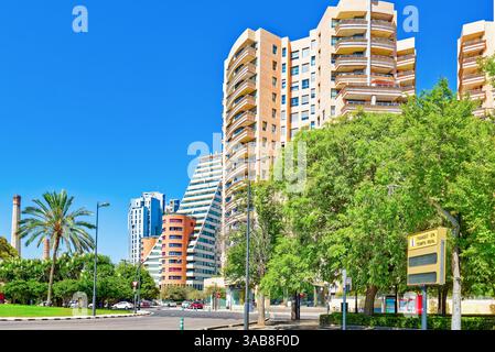 Spagna. Vedute urbane-paesaggi la terza città più grande della Spagna è Valencia. Foto Stock